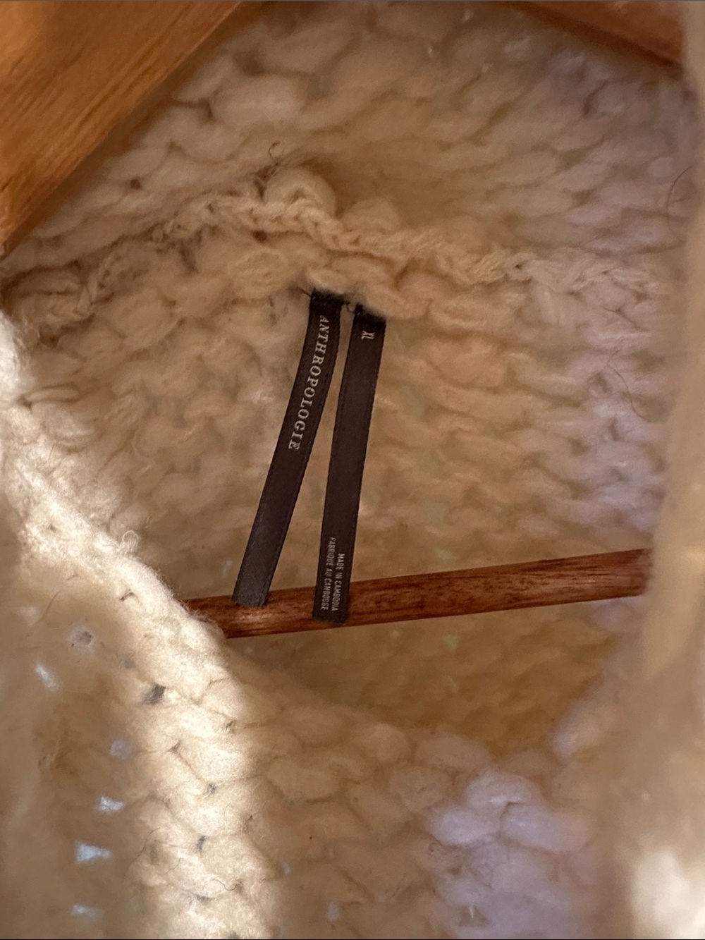 Anthropologie Cream Chunky Turtleneck Sweater - Picture 2 of 4